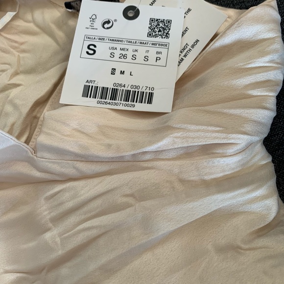 NWT Zara wrinkled effect satin jacket size S - Picture 5 of 5